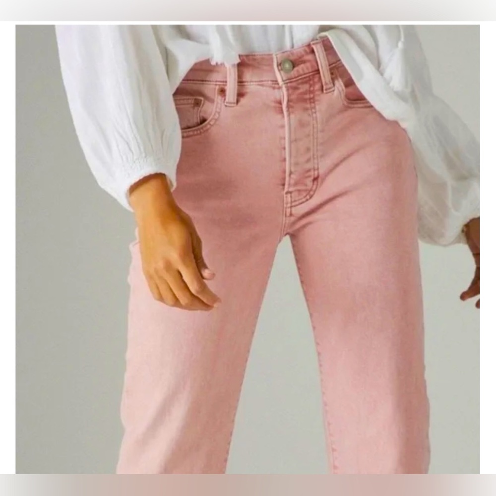 Lucky Brand - 90's Loose High Rise Crop Dusted Pink | 10/30